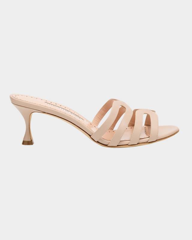 Ahwak Caged Leather Mule Sandals